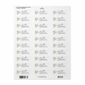 Modern Script Afstuderen Zwart Goud Pet Label (Full Sheet)