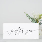 Modern Script Alleen Voor Jou Cadeaubon (Staand voorkant)