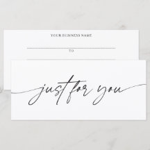 Modern Script Alleen Voor Jou Cadeaubon