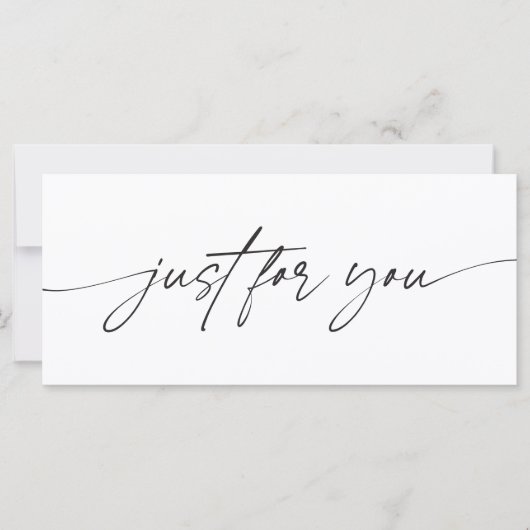 Modern Script Alleen Voor Jou Cadeaubon (Voorkant)