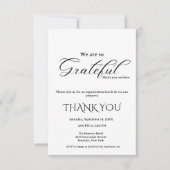 Modern script appreciatie feest, dankbaar feest kaart (Voorkant)