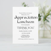 Modern script appreciatie party dankbare partij kaart (Staand voorkant)