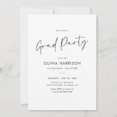 Modern Script Arch Photo Afstuderen Kaart (Achterkant)