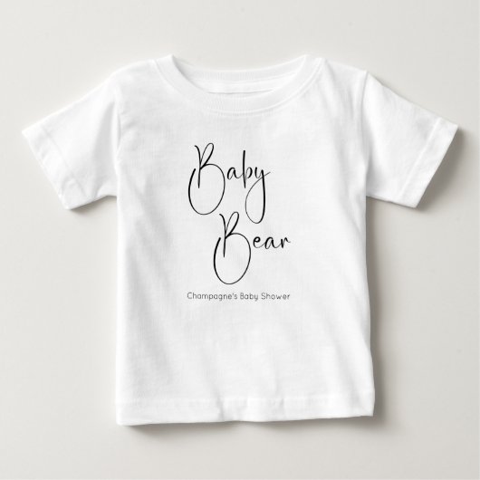 Modern Script Baby Beer T-shirt (Voorkant)