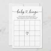 Modern Script Baby Bingo Baby shower spel Kaart (Voorkant)