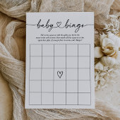 Modern Script Baby Bingo Baby shower spel Kaart