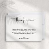 Modern Script-Baby shower-bedankkaart Kaart