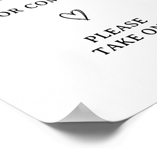 Modern Script Baby shower Bedankt Favorieten Sign Poster (Hoek)