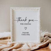 Modern Script Baby shower Bedankt Favorieten Sign Poster