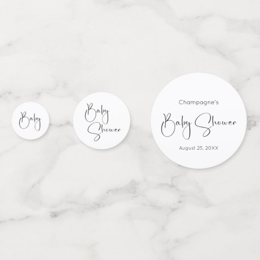 Modern Script-Baby shower Confetti (Voorkanten)