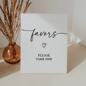 Modern Script Baby shower Favors Sign Reclamebord Met Voetstuk