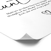 Modern Script Baby shower Fopspeen Hunt Teken Poster (Hoek)