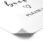 Modern Script Baby shower Gastenboek Sign Poster (Hoek)