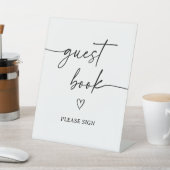 Modern Script Baby shower Gastenboek Sign Reclamebord Met Voetstuk (Insitu)