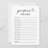 Modern Script Baby shower Gebed voor Baby Kaart (Voorkant)
