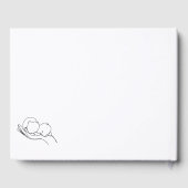 Modern Script Baby shower Guestbook Gastenboek (Achterkant)