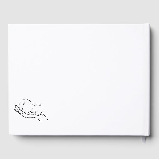Modern Script Baby shower Guestbook Gastenboek (Achterkant)