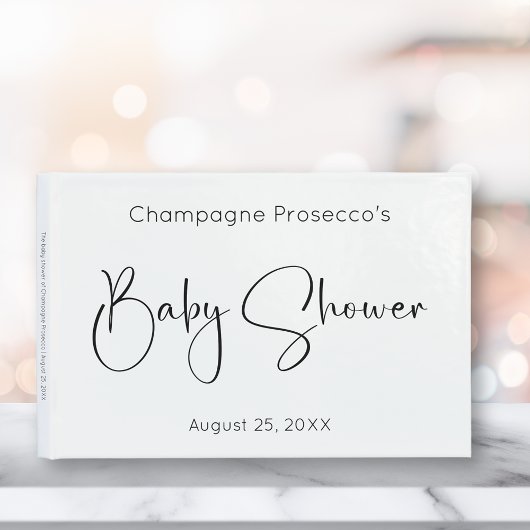 Modern Script Baby shower Guestbook Gastenboek
