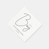Modern script Baby shower Het is een jongen Servet (Hoek)