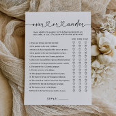 Modern Script Baby shower Over of Onder Game Kaart