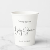 Modern Script-Baby shower Papieren Bekers (Voorkant)