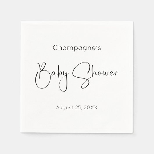 Modern Script-Baby shower Servet (Voorkant)