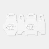 Modern Script Baby shower voorkeurskisten Bedankdoosjes (Uitgevouwen)