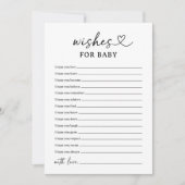 Modern Script Baby shower wensen voor Baby Kaart (Voorkant)