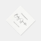 Modern Script Baby Sprinkle Servet (Hoek)