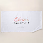 Modern Script Bachelorette Party Strandlaken (Voorkant)
