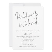 Modern Script Bachelorette Weekend Itinerary
