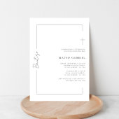 Modern Script Bautizo uitnodiging in het Spaans