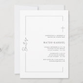 Modern Script Bautizo uitnodiging in het Spaans (Voorkant)