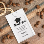 Modern script bedankt je Graduation party Gift Cadeaulabel