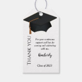 Modern script bedankt je Graduation party Gift Cadeaulabel (Voorkant)