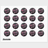 Modern script bedankt Simple Blackboard Ronde Sticker (Vel)