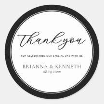 Modern script Bedankt voor de bruiloft