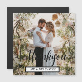 Modern Script Bedankt voor je bruiloft Foto voor K (Voorkant / Achterkant)