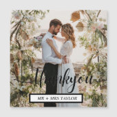 Modern Script Bedankt voor je bruiloft Foto voor K (Voorkant)