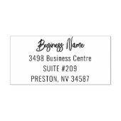 Modern Script Bedrijfsnaam Retouradres Rubberstempel (Afrduk)