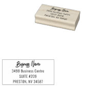 Modern Script Bedrijfsnaam Retouradres Rubberstempel (Gestempeld)