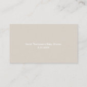 Modern Script Beige Baby shower Book Request Informatiekaartje (Achterkant)