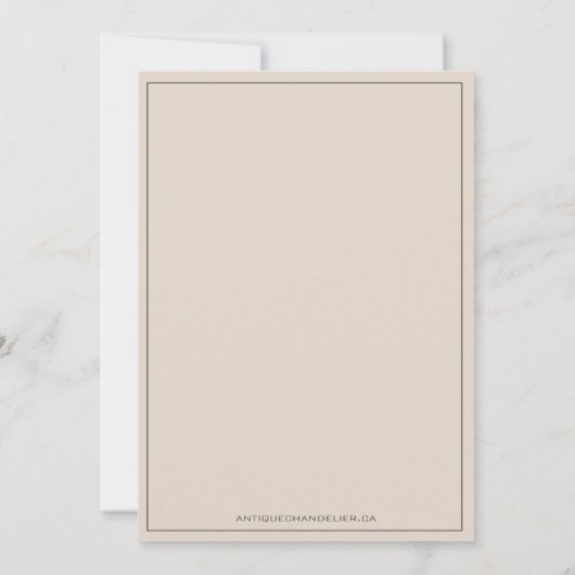Modern script beige en grijs Save the Date (Achterkant)