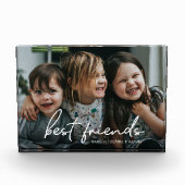 Modern script Best Friends Personalized Friendship Fotoblokken (Voorkant)