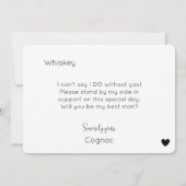 Modern Script Best Man Proposal Invitation (Achterkant)