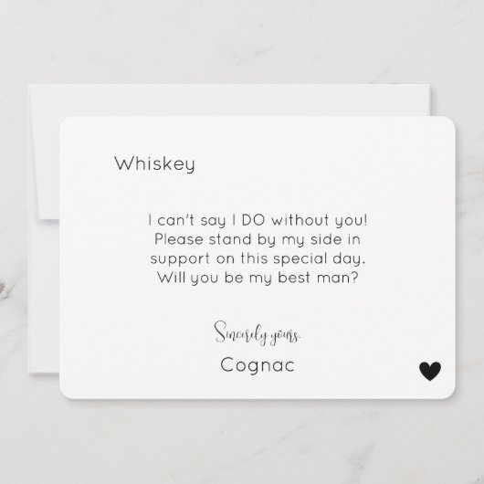 Modern Script Best Man Proposal Invitation (Achterkant)