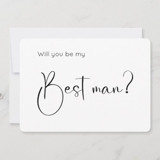 Modern Script Best Man Proposal Invitation (Voorkant)