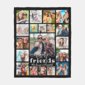 Modern Script BEST OF FRIENDS 19 Fotocollage Fleece Deken (Voorkant)