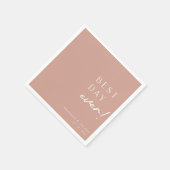 Modern Script Beste dag ooit Terracotta bruiloft Servet (Hoek)