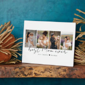 Modern script Beste moeder ooit 4 foto's, Moederda Fotoplaat (Zijkant)